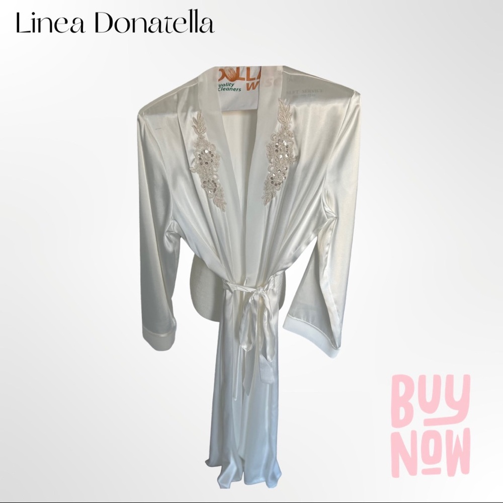 Linea Donatella women long robe with crystals, size S/M
